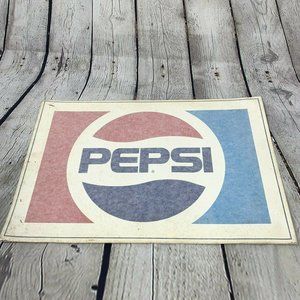 Vintage Pepsi Logo Graphic Vinyl Sign XL 1990s 22x15 Advertising ControlTac Film